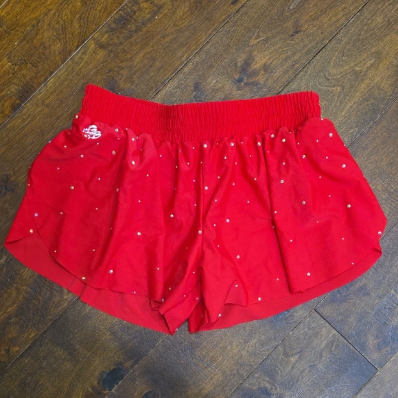 glitter starz Pants - Red Athletic Shorts